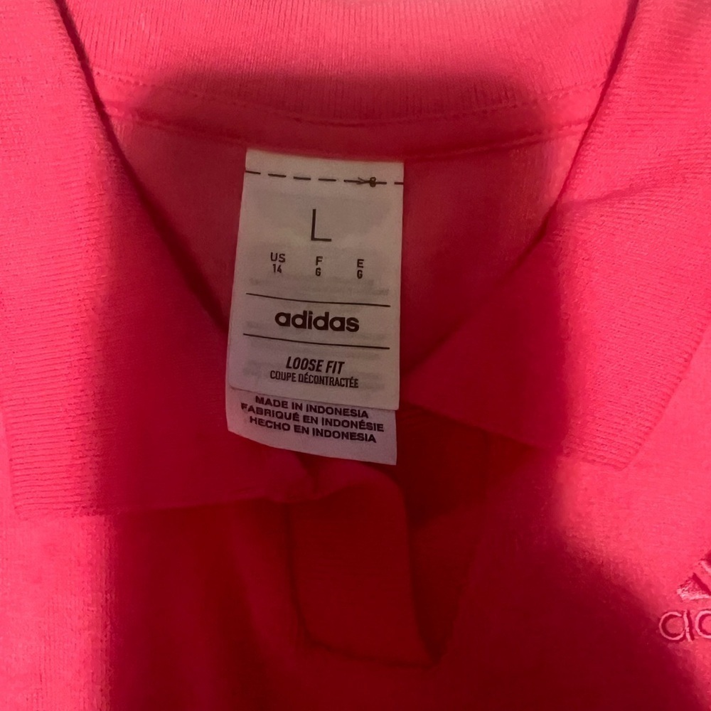 NWT adidas Women's Spring Terry Polo Loose Fit Size 14 (F2) - Picture 3 of 6